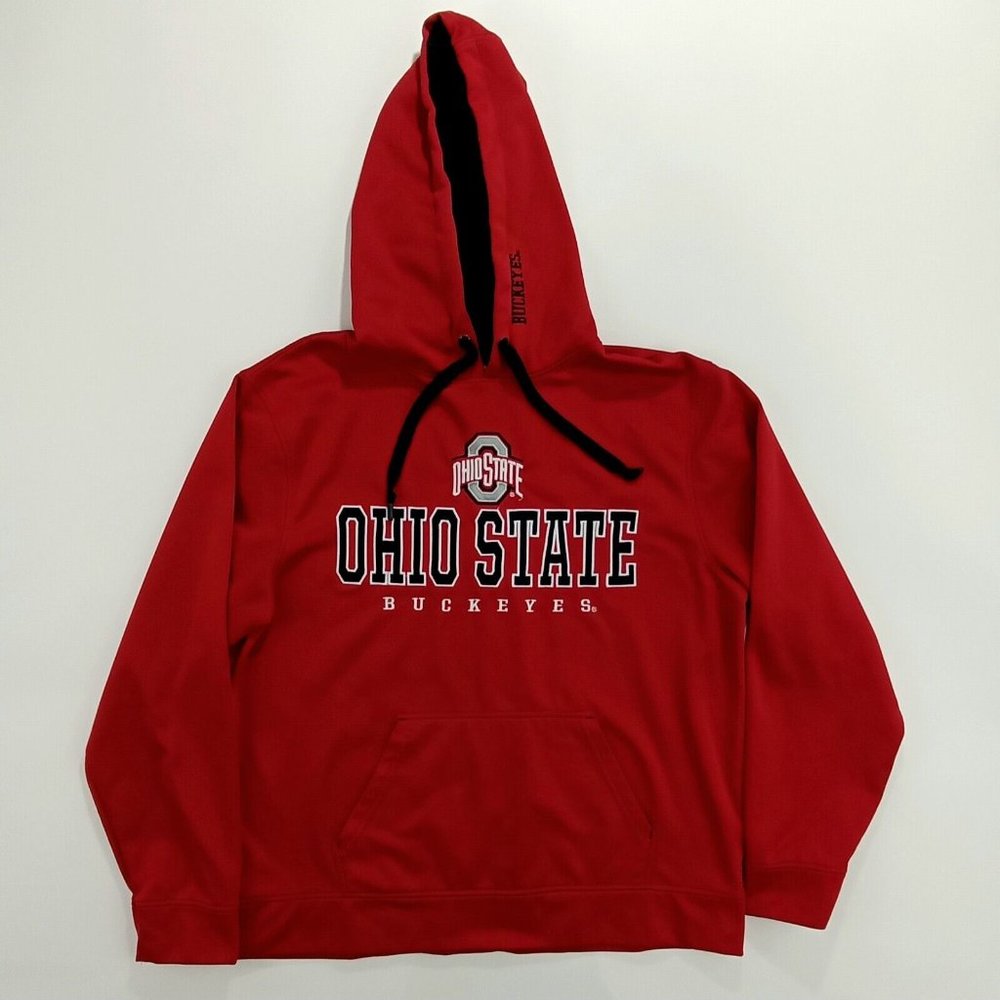 S&G Apparel Mens Red NCAA Ohio State Buckeyes Fleece Lined Hoodie Size XL